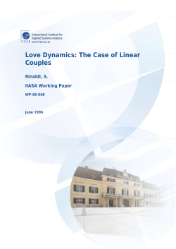 Love Dynamics: The Case of Linear Couples