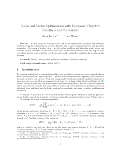 Scalar and Vector Optimization with Composed Objective Functions