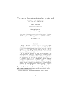 The metric dimension of circulant graphs and Cayley hypergraphs