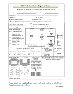 Please submit one week in advance (min 2 work days) to