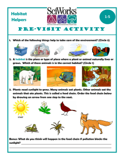 Pre-Visit Activity Habitat Helpers