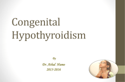 Congenital Hypothyrodism