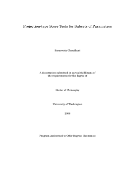 Projection-type Score Tests for Subsets of - UNC