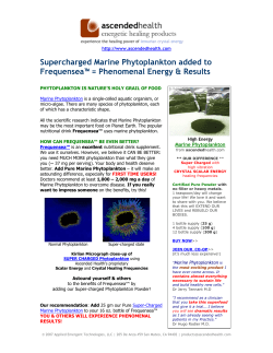 Frequensea with SUPERCHARGED Marine Phytoplankton