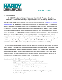 HI 6500-XP Extreme Weight Processor from Hardy Process Solutions