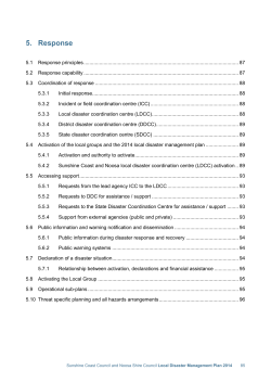 5. Response - Sunshine Coast Council