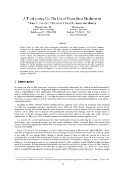 The Use of Finite-State Machines to Dissect Insider Threat in Cloud