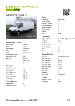 http://www.kleynvans.com/229382/ 1/3 IVECO DAILY 35 C 13