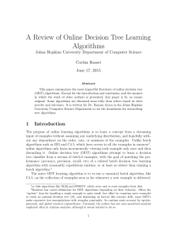 A Review of Online Decision Tree Learning Algorithms