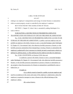 By: Garza, H.                                               H.B. No. 93 A BILL TO BE