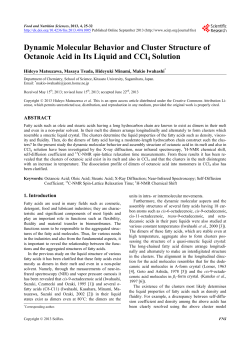 Dynamic Molecular Behavior and Cluster Structure of Octanoic Acid