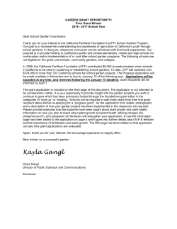 Kayla Gangl - California Fertilizer Foundations