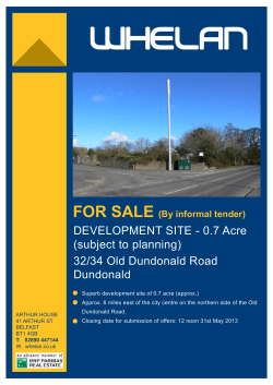 FOR SALE OR TO LET 32/34 Old Dundonald Road Dundonald