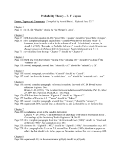 1 - Probability Theory &ndash; The Logic of Science