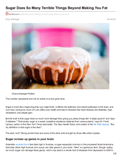 Sugar Does So Many More Terrible Things Beyond Making You Fat