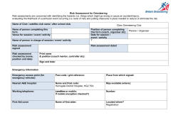 Risk Assessment for Orienteering