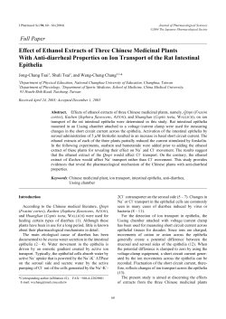 Effect of Ethanol Extracts of Three Chinese Medicinal Plants With