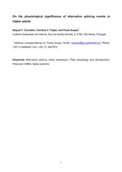 On the physiological significance of alternative splicing