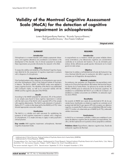 Validity of the Montreal Cognitive Assessment Scale (MoCA) for the