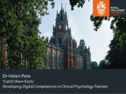 Do NHS placements develop skills in digital mental health?