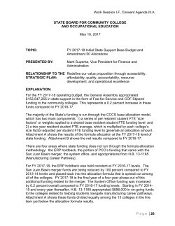 FY 2017-18 Initial State Support Base Budget and Amendment