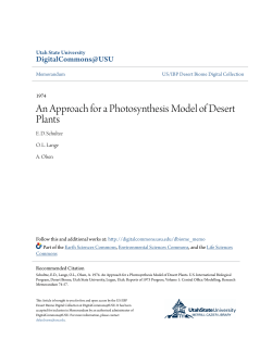 An Approach for a Photosynthesis Model of Desert Plants