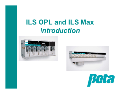 ILS OPL and ILS Max Introduction
