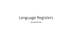 Language Registers