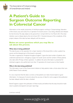 A Patient`s Guide to Surgeon Outcome Reporting in