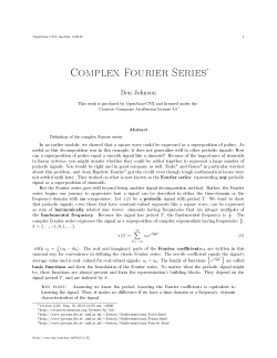 Complex Fourier Series