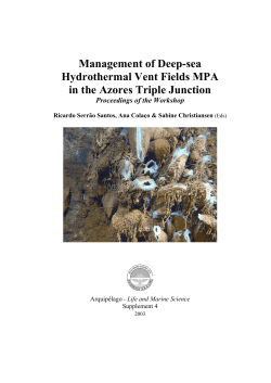 Management of Deep-sea Hydrothermal Vent Fields MPA in the