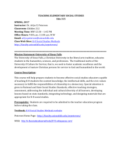 SoSt Syllabus - University of Sioux Falls