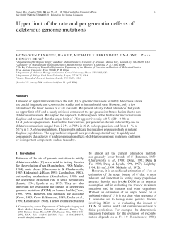 Upper limit of the rate and per generation effects