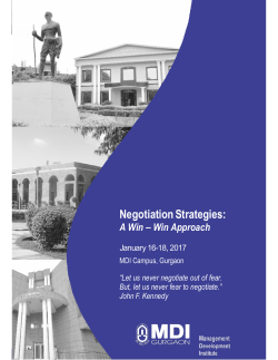 Negotiation Strategies