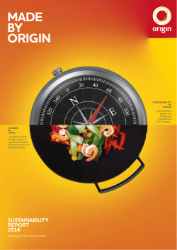 MADE BY ORIGIN - Origin Energy