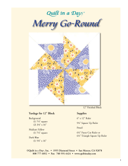 Merry Go-Round - Quilt in a Day