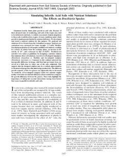 Simulating Infertile Acid Soils with Nutrient Solutions: The Effects on