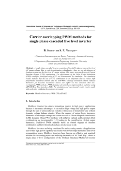 Carrier overlapping PWM methods for single phase cascaded five