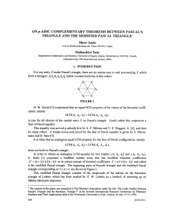 Daihachlro Sato - The Fibonacci Quarterly