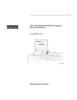 DEC 3000 Model 400/400S AXP System Service Information