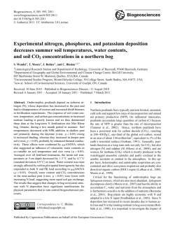 Experimental nitrogen, phosphorus, and