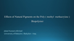 Effects of Natural Pigments on the Poly ( methyl