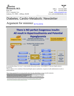 Argument for minimizing Insulin Use In normal physiology, liver sees