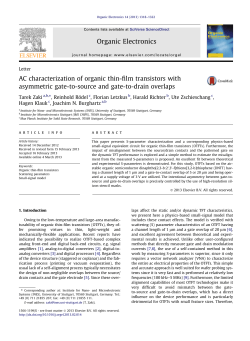 AC characterization of organic thin-film transistors with asymmetric