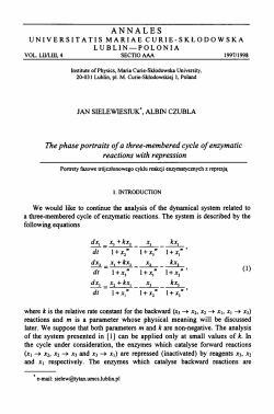 ANNALES The phase portraits of a three-membered cycle of