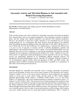 Enzymatic Activity and Microbial Biomass in Soil Amended with