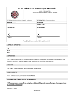 3.1.3.2 Definition of Alarms-Dispatch Protocols