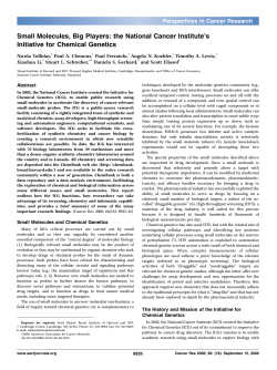 Small Molecules, Big Players: the National