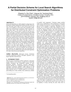A Partial Decision Scheme for Local Search Algorithms for