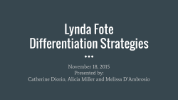 Lynda Fote Differentiation Strategies